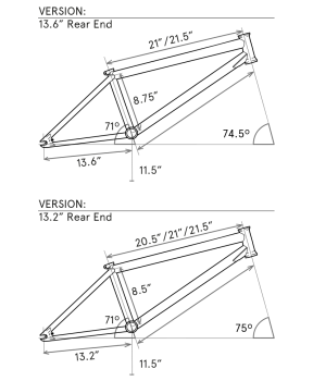 Rahmen Fly Bikes Dove 13.2"