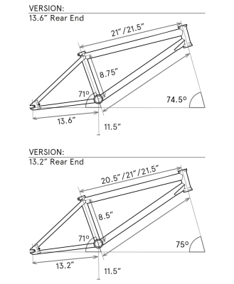 Rahmen Fly Bikes Dove 13.2"